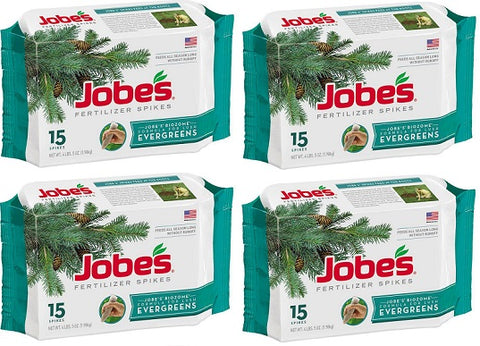Jobe's 01611 15 Pack Evergreen Tree & Shrub Fertilizer Spikes - Quantity of 4