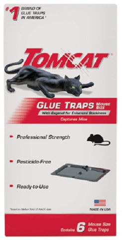 Tomcat 0362610 6-Pack Professional Strength Ready to Use Mouse Glue Traps - Quantity of 4