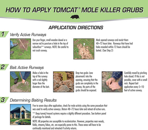Tomcat 0372310 10-Pack Worm-Shaped Mole Killer - Quantity of 3
