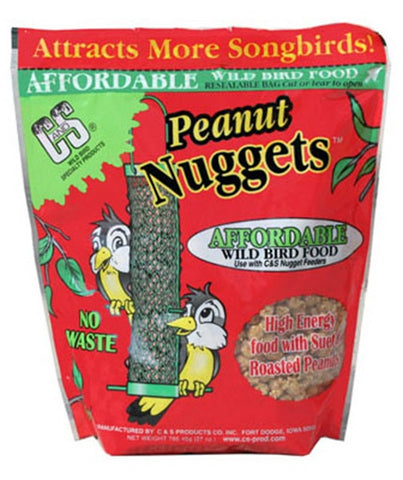 C&S 06105 27 oz Peanut Suet Nuggets Wild Bird Food
