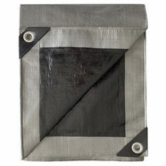 ITM HD-GT-SB-1620 16' x 20' Silver & Black Polyethylene Storage Tarp Cover