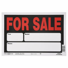 Hillman 839932 8" x 12" Black & Red Automobile For Sale Sign