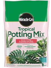 Miracle Gro 71276430 6-Quart Bag of Tropical Plant Potting Mix