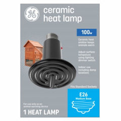 GE 93130228 100-Watt Ceramic Chicken, Pet & Animal Screw In Socket Heat Lamp