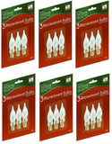 Holiday Wonderland 1078-88 3 Pack C7 Clear Flame Candle Replacement Bulbs - Quantity of 6