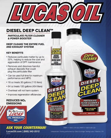 Lucas Oil 10872 16 oz Bottle of Diesel Deep Clean Fuel System Cleaner