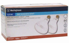 Westinghouse 0395648 2-Count Pack of 125-Watt R40 Clear Infrared Heat Lamp Bulbs