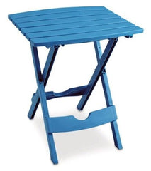 Adams Mfg 8510-21-3734 Pool Blue Resin Quick Folding Patio Side Table