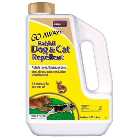 Bonide 8719 3 LB Container of Ready To Use Go Away Rabbit, Dog & Cat Repellent Granules