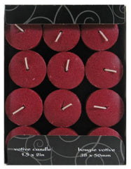Candle Lite 4520565 12-Count Pack of 1.5" x 2" Black Cherry Votive Candles