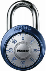 Master Lock 1561DAST Assorted Color 1-7/8" Dial Combination Padlock