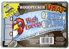 C & S 12689 12 oz Woodpecker Wild Bird Food Treat Suet Plug