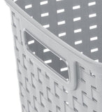 Sterilite 12736A06 15" x 12.25" x 9.375" Cement Gray Tall Weave Storage Basket