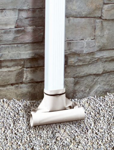 Thermwell DE46WH 46" White Roll Out / Roll Up Automatic Downspout Extenders - Quantity of 8