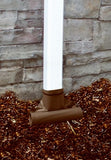 Thermwell DE46BR 46" Brown Roll Out / Roll Up Automatic Downspout Extenders - Quantity of 2