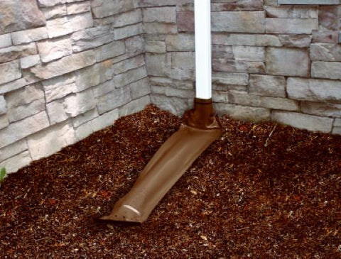 Thermwell DE46BR 46" Brown Roll Out / Roll Up Automatic Downspout Extenders - Quantity of 3