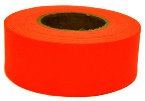 Hanson 17022 1-3/16" x 300' ft Bright Orange Vinyl Flagging Ribbon Marking Tape - Quantity of 48