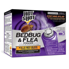 Hot Shot HG-95911 3-Count Pack of 2 oz Size Bedbug Flea Lice & Tick Room Fogger