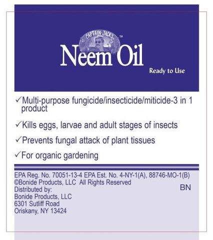 Bonide 0226 32 oz Bottle of Neem Oil Organic Ready To Use Fungicide Insecticide