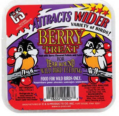 C & S 100214314 11.75 oz Berry Suet Cake Wild Bird Food