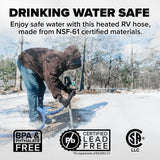 Camco 22912 50' Premium Grade RV Heated Drinking Water Garden Hose