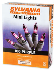 Sylvania V34708-88 100-Count Mini Light Halloween Set Purple Bulbs & Black Wire