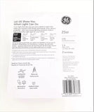 GE 75337 2-Count Pack of 25 Watt Crystal Clear Faceted Flame Shape Candelabra Light Bulbs