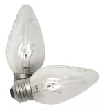 GE 75337 2-Count Pack of 25 Watt Crystal Clear Faceted Flame Shape Candelabra Light Bulbs