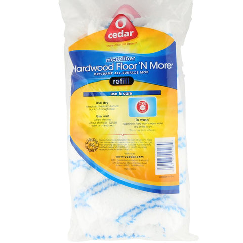 O'Cedar 151198 Hardwood Floor & More Wet or Dry Washable Mop Refill Bonnets - Quantity of 4