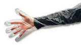 Neogen Ideal 3106 100-Count Pack of Shoulder Length Large Clear OB Dairy Sleeve Gloves