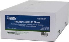 Neogen Ideal 3106 100-Count Pack of Shoulder Length Large Clear OB Dairy Sleeve Gloves