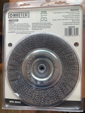 Disston 160533 Master Mechanic 8" Coarse Crimped Wire Wheel  Brush - Quantity of 3