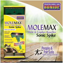 Bonide Molemax 61121 Solar Powered Solar Mole & Gopher Repellent Spike