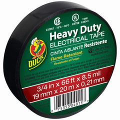 Duck 393120 3/4" x 66' Roll of Heavy Duty Black Electrical Tape