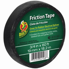 Duck 393150 3/4" x 60' Roll of Black Friction Tape