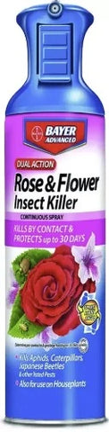 BioAdvanced 701330A 15 oz Can of Dual Action 30 Day Rose & Flower Insect Control Spray