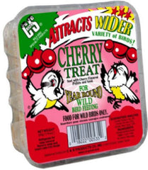 C & S 100214320 11.75 oz Cherry Treat Suet Cake Wild Bird Food