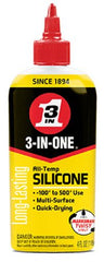 3-In-One 120008 4 oz Bottle of All Temperature Quick Dry Silicone Drip Lubricant