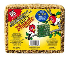 C&S 06206 2.4 LB Woodpecker Snak Wild Bird Food Cake With Suet Nuggets