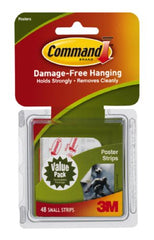 Command 17024-48ES 48-Count Pack of Damage Free Small Poster Adhesive Mounting Strips