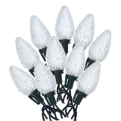 Holiday Wonderland 47656-88A Holiday LED 25-Light C9 Cool White Faceted Bulb Set