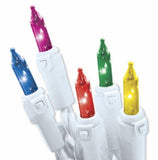 Holiday Wonderland 48601-88A 100-Count Multi-Color With White Cord Christmas Light Set - Quantity of 12