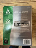 Holiday Wonderland 47714-88A Holiday LED 70-Light C3 Green Faceted Bulb String Light Set
