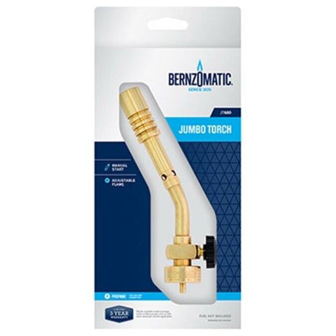 Bernzomatic JT680 Brass Adjustable Flame Jumbo Propane LP Torch