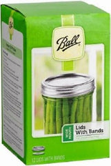 Ball 40000ZFP 12-Pack of Wide Mouth Canning Jar Lids With Bands