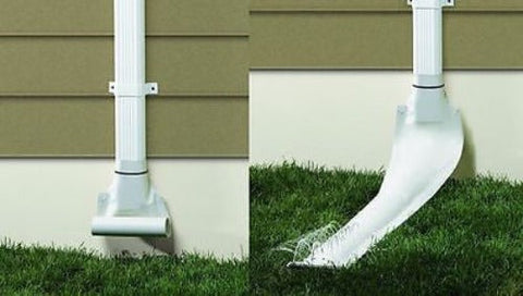 Thermwell DE46WH 46" White Roll Out / Roll Up Automatic Downspout Extenders - Quantity of 10