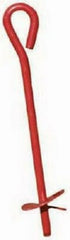 Midwest 901114A 4" x 40" Red Metal Screw In Twist Tree Stake Ground Anchor