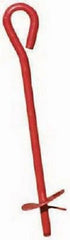 Midwest 901018A 6" x 48" Red Metal Screw In Twist Tree Stake Ground Anchor