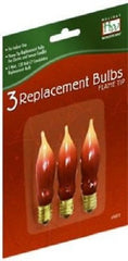 Holiday Wonderland 1080-88 3-Pack of C7 Electric Flame Tip Window Candle Replacement Bulbs