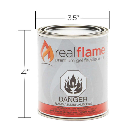 Real Flame 2112 13 oz Real Flame Premium Gel Fireplace Fuel  - Quantity of 6